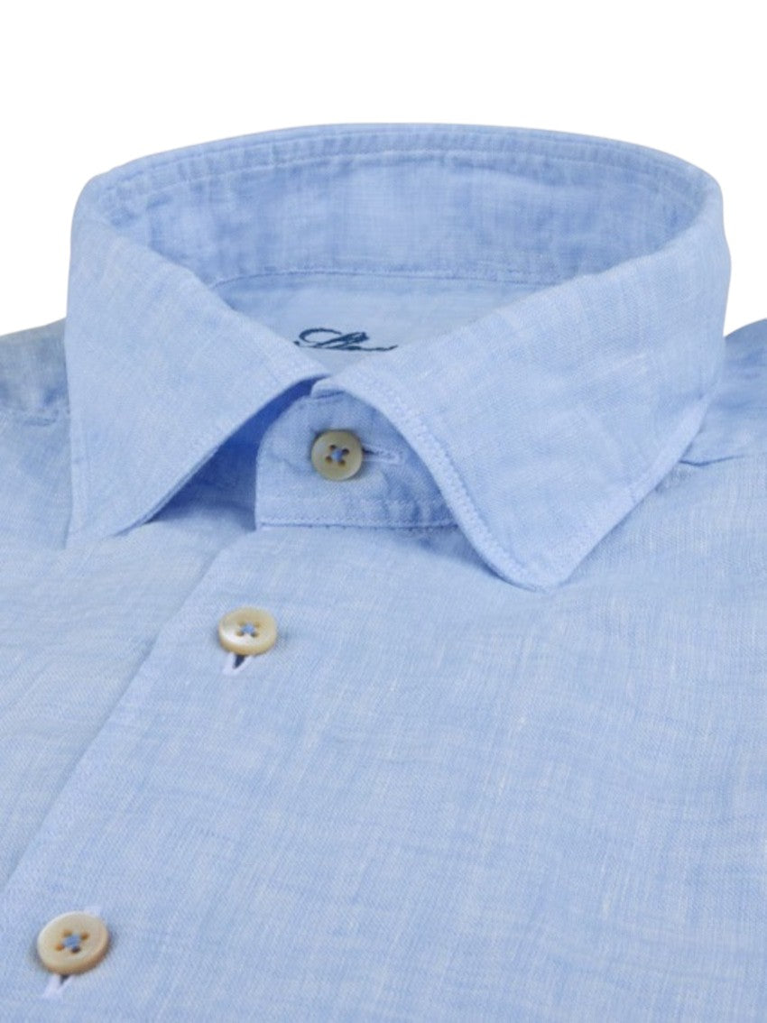Stenstroms Men hemd lange mouwen heren licht blauw linnen regular 6747219170 100