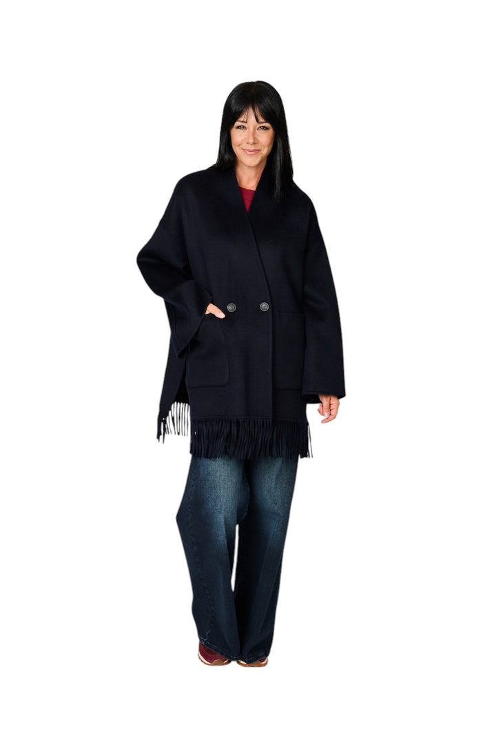 The Dynamis  Studio mantel jas dames donker blauw DS58F26