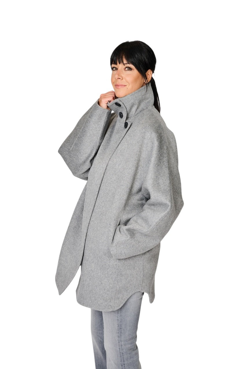 The Dynamis  Studio mantel jas dames licht grijs DS02F26