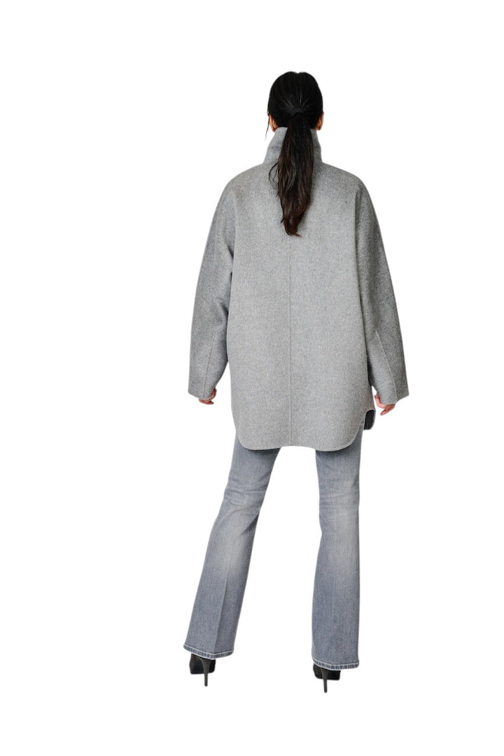 The Dynamis  Studio mantel jas dames licht grijs DS02F26