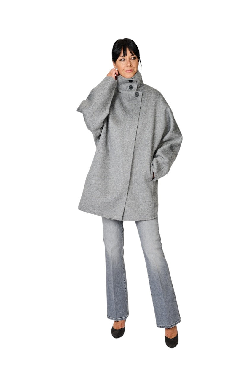 The Dynamis  Studio mantel jas dames licht grijs DS02F26