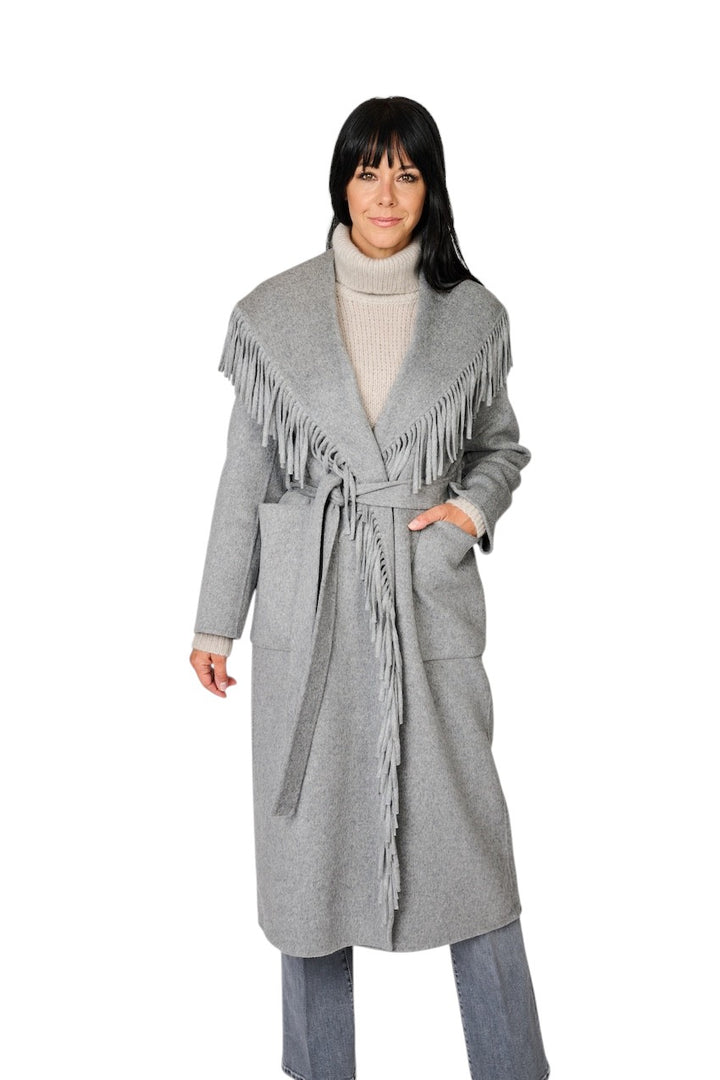 The Dynamis  Studio mantel jas dames licht grijs DS99F26