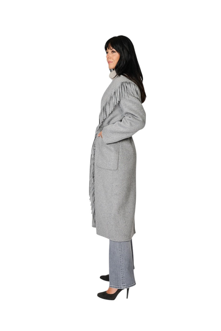 The Dynamis  Studio mantel jas dames licht grijs DS99F26
