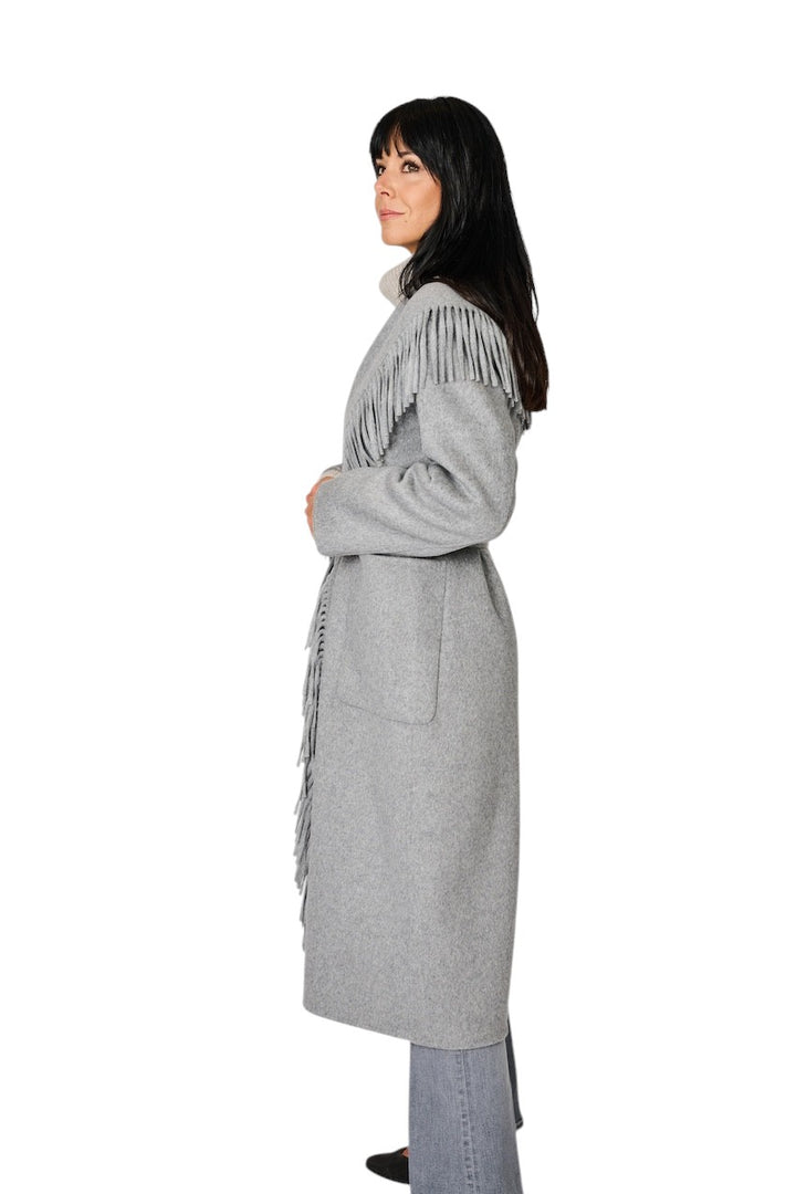 The Dynamis  Studio mantel jas dames licht grijs DS99F26