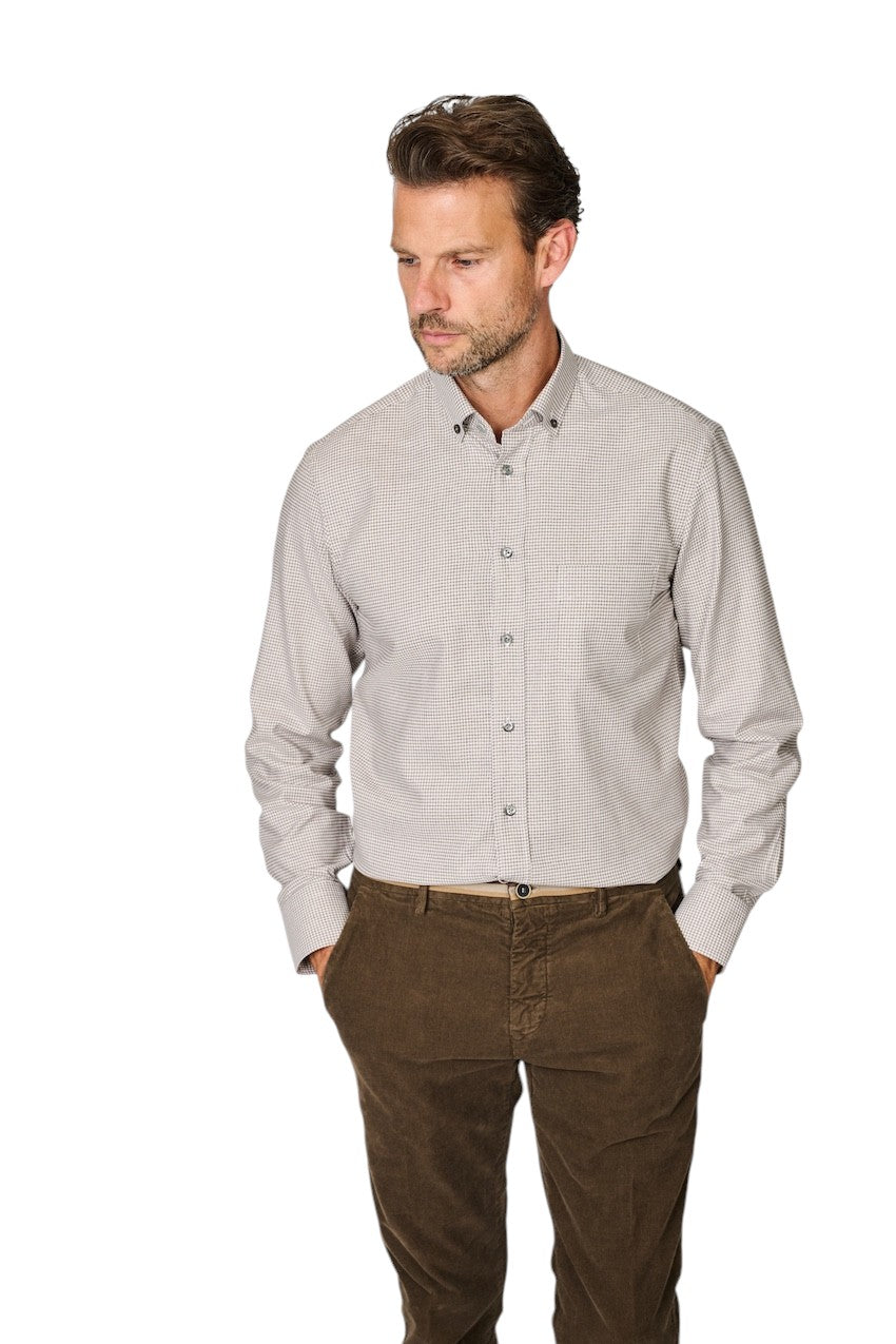 Van Laack Men hemd lange mouwen heren bruin Roy-TF 161054 139