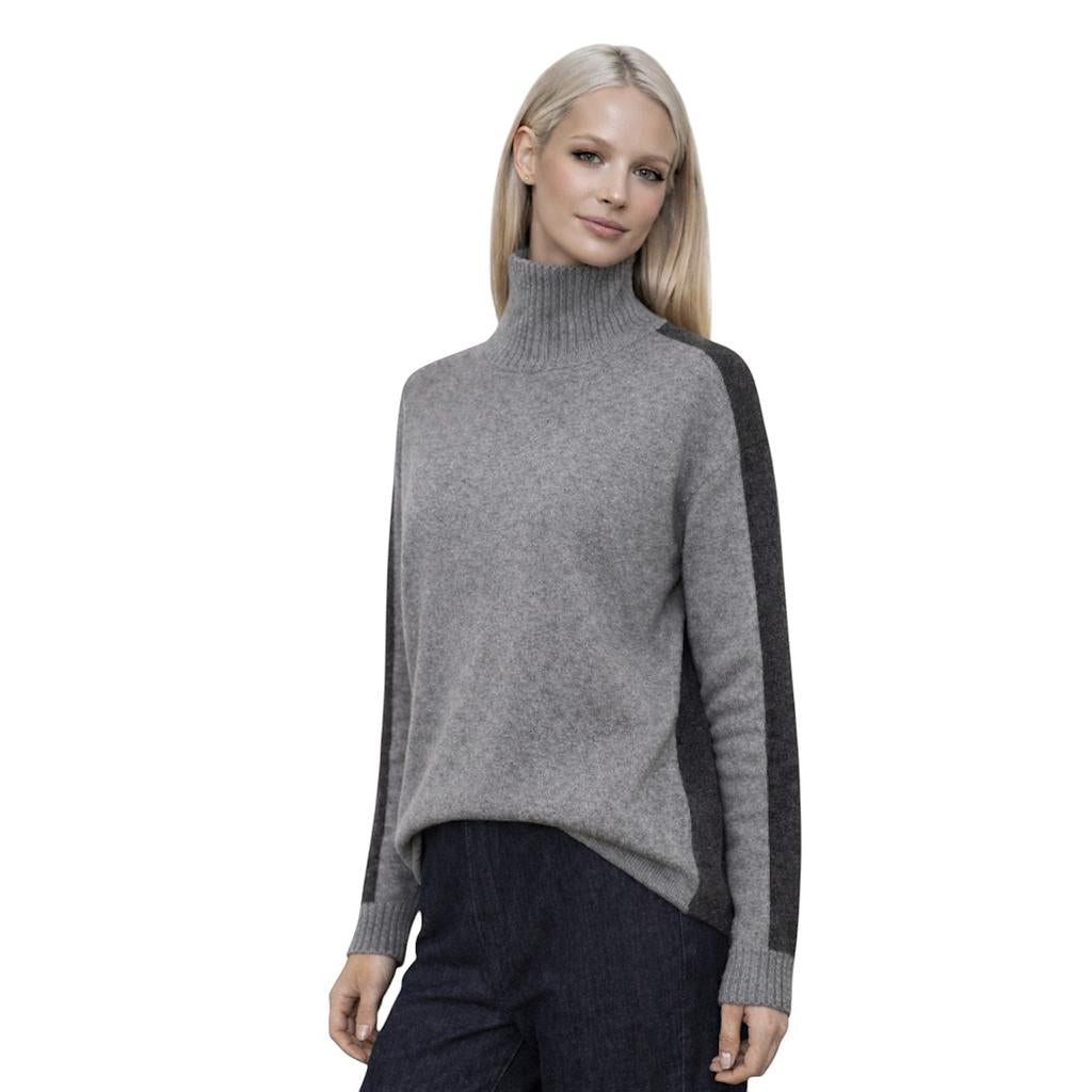 jeff-jersey-de-cuello-redondo-cuello vuelto-mujer-gris-dylan