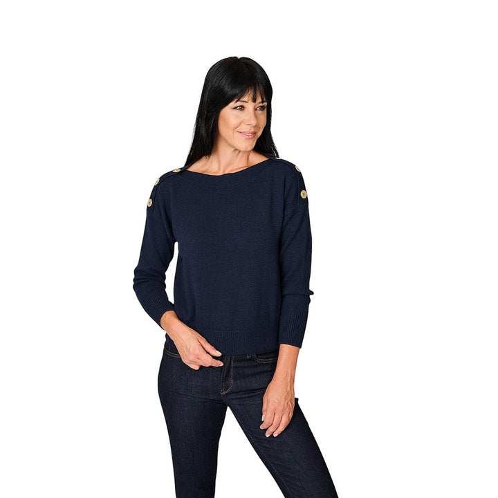 anneclaire-pull-trøje-dame-marineblå-d1853-857-202