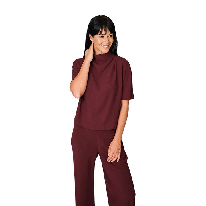 vince-bluse-dame-bordeaux