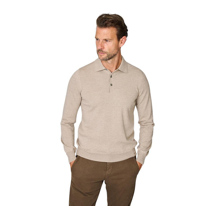gran-sasso-men-polo-à-manches-longues-pour-homme-bleu